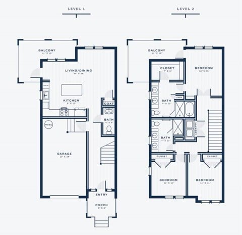 Floor plan for 3 beds, 2 baths, 1701 sqft