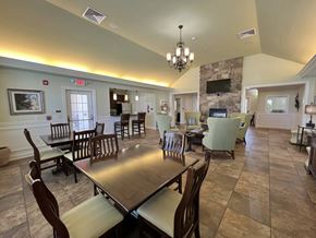Northampton apartment for rent - Garden-Style Apartments in Northampton, PA with In-Unit Washer and Dryer - Residences at Willow Ridge - A Clubhouse with Tile Flooring, and a Stone Fireplace.