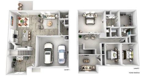 Floor plan for 4 beds, 2.5 baths, 2791 sqft