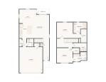 Floor plan for 2 beds, 2.5 baths, 1399 sqft