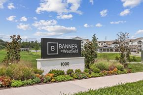 Nashville apartment for rent - A sign for Banner at Westfield 1000 with a residential area in the background.