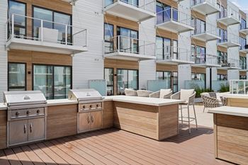 Outdoor grilling and entertainment area