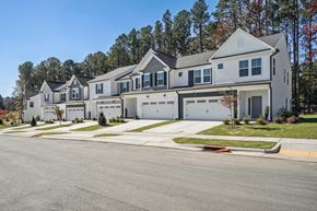 Morrisville townhouse for rent - Exterior view of multiple townhomes in Porchlight Brier Creek's community