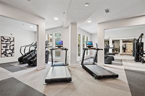 Carrollton apartment for rent - A spacious gym with treadmills and other exercise equipment.