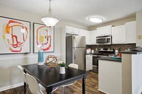 Winter Park apartment for rent - our spacious kitchen and dining area at the district flats apartments in lenexa
