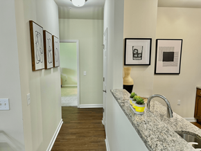 South Amboy apartment for rent - A kitchen with a granite counter top and a sink.