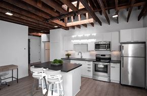 Fargo condo for rent - Kitchen with Appliances at Bostad Apartments, Fargo, ND 58102