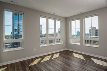 A room with wooden floors