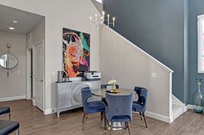 Minneapolis apartment for rent - a dining room with a table and chairs