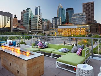 222 Hennepin outdoor deck with firepit