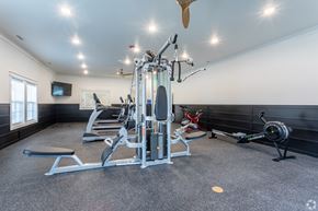 Springdale apartment for rent - A well-equipped home gym with a variety of exercise machines.