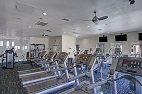 Phoenix apartment for rent - A gym with treadmills and other exercise equipment.