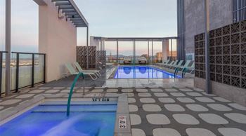 Rooftop pool and spa