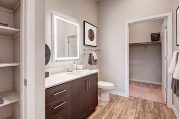 Illuminated bathroom mirrors