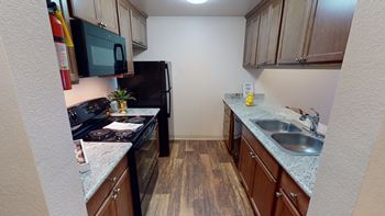 Hillside chalet apartments - kitchen