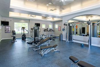 24-Hour fitness center with free weights