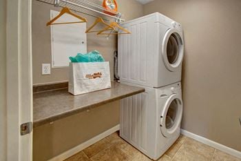 Laundry room w/ folding table