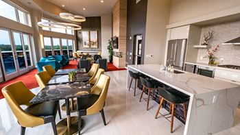 Reservable top floor community room with catering kitchen