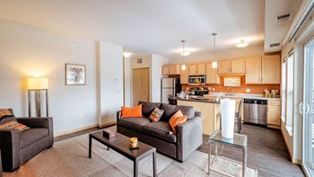 Laminated wood-style flooring
