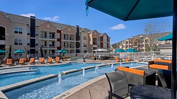 Year-round resort-style pool with tanning ledge