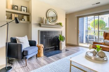 Wood burning fireplaces in select homes