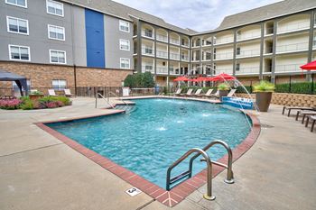 Resort-style pool with misting system