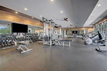 Fitness conditioning with spin room and yoga room