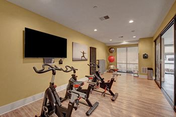 State-of-the-art fitness center with yoga / spin studio
