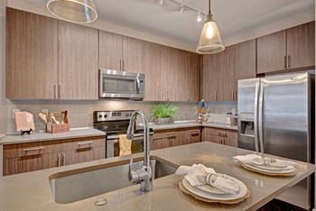 Stainless steel kitchen appliances