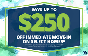 Anchorage apartment for rent - A promotional image offering up to $250 off on select homes.