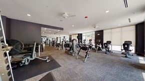 Dallas apartment for rent - A gym with a variety of equipment including treadmills, weights, and exercise machines.