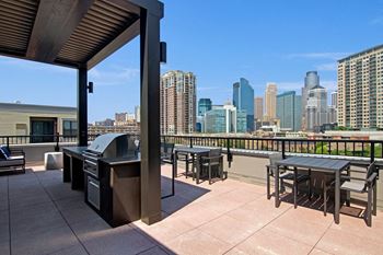 Top floor clubroom with panoramic city views