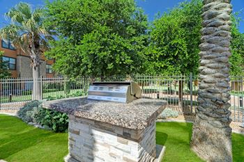 Propane gas barbecue/grill area