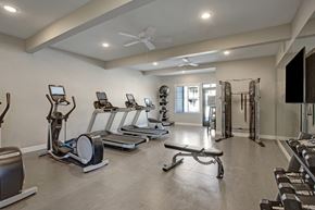 Wenatchee apartment for rent - A spacious home gym with a variety of exercise equipment.