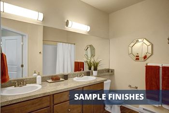 Double sinks in bathroom*