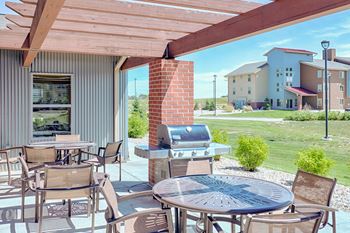 Resident bbq area with seating