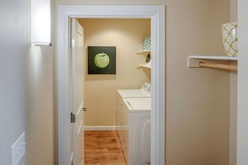 Full sized washer and dryer in every apartment