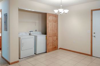 Full-size washer and dryer with storage in every apartment home