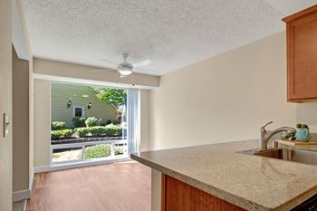 Floor to ceiling windows and abundant natural lighting