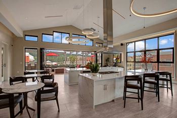 Rooftop lounge & firepits
