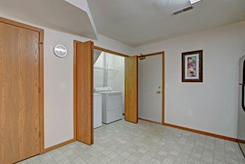 Arbor ridge laundry appliances in closet