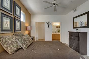 Arezzo apartments- large bedroom with walk in closet 