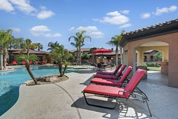Poolside lounge seating