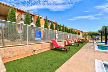 Poolside lounge seating
