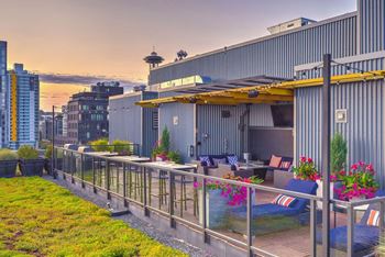 Covered sky lounge with big screen tv