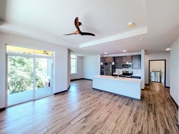 Ceiling fan in living room and master bedroom