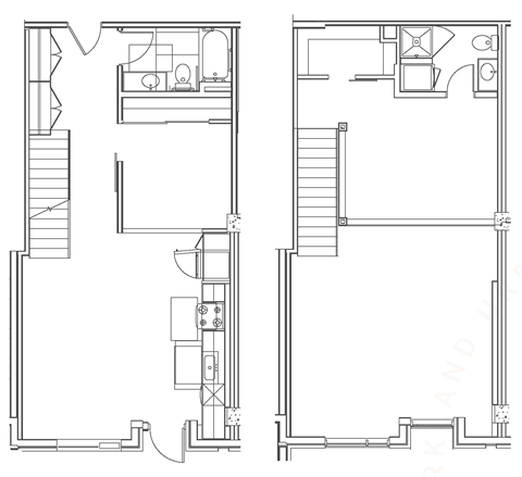 Floor plan for 2 beds, 2 baths, 1166 sqft