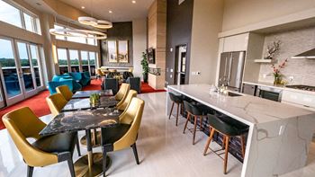 Reservable top floor community room with catering kitchen