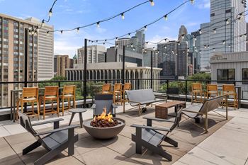 Sundeck terrace with heated seating