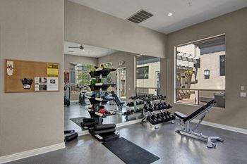 24-Hour fitness center with free weights